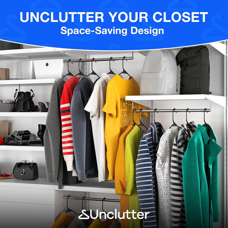 Unclutter Clothes Hangers 100 Pack [FREE-Click for details]