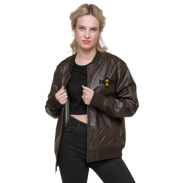 Leather Bomber Jacket