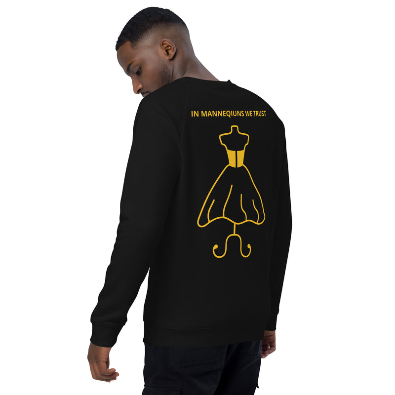 D&B Unisex organic raglan "Mannequin" sweatshirt