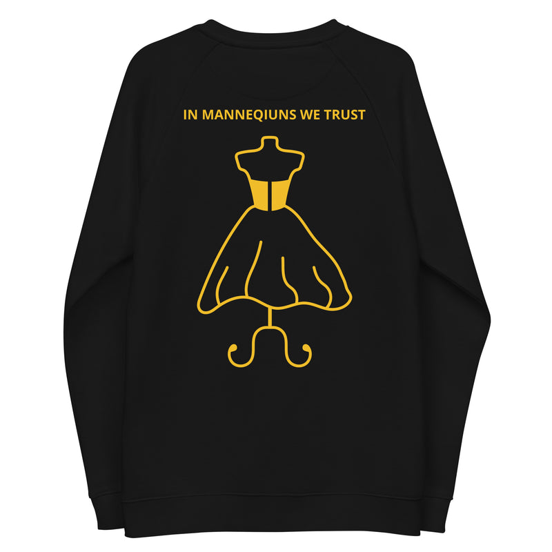 D&B Unisex organic raglan "Mannequin" sweatshirt