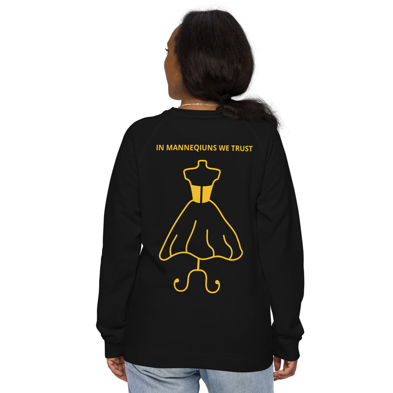 D&B Unisex organic raglan "Mannequin" sweatshirt