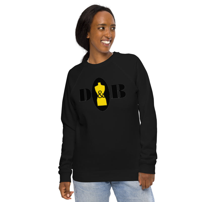 D&B Unisex organic raglan "Mannequin" sweatshirt