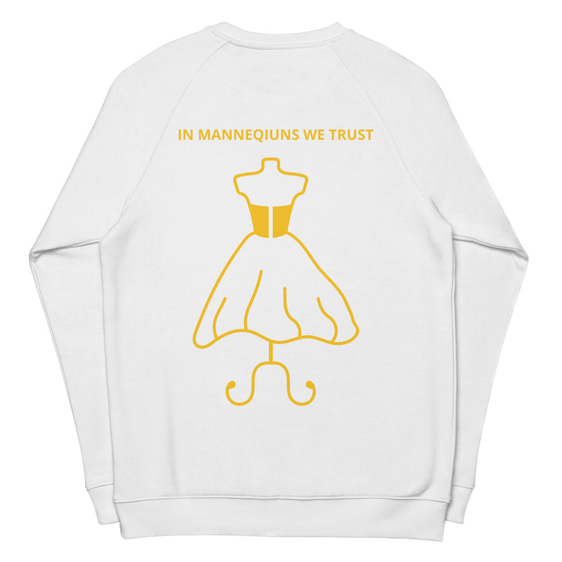 D&B Unisex organic raglan "Mannequin" sweatshirt