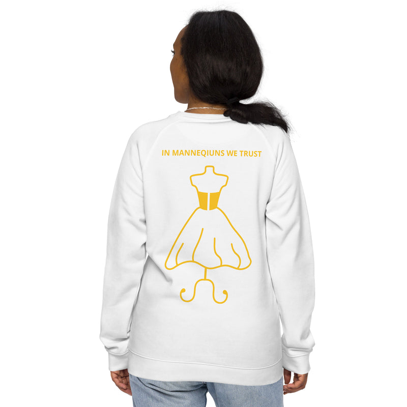 D&B Unisex organic raglan "Mannequin" sweatshirt