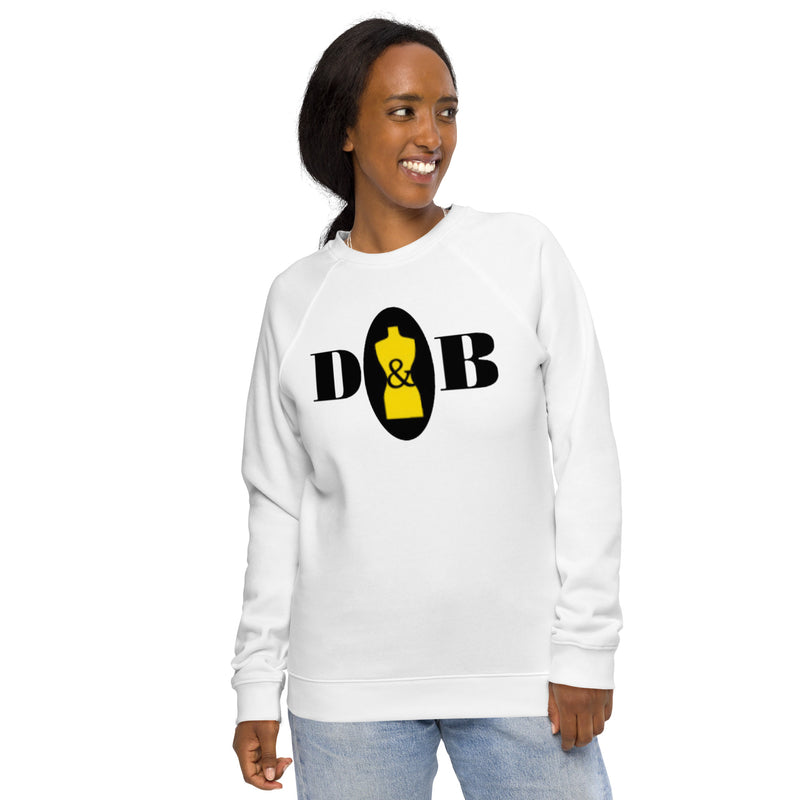 D&B Unisex organic raglan "Mannequin" sweatshirt