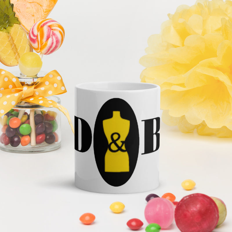 D&B White glossy mug