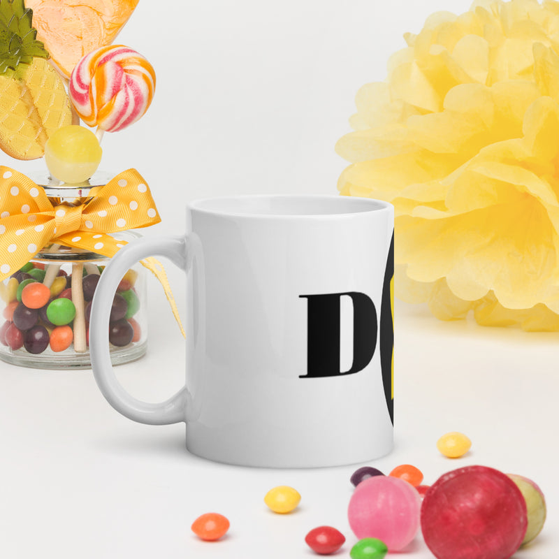 D&B White glossy mug