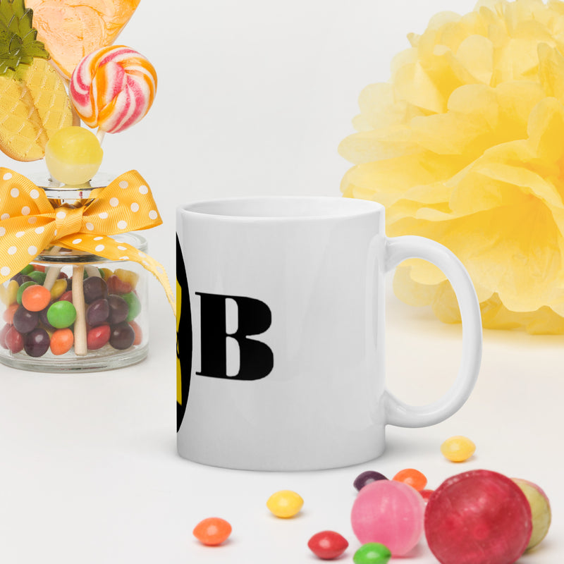 D&B White glossy mug