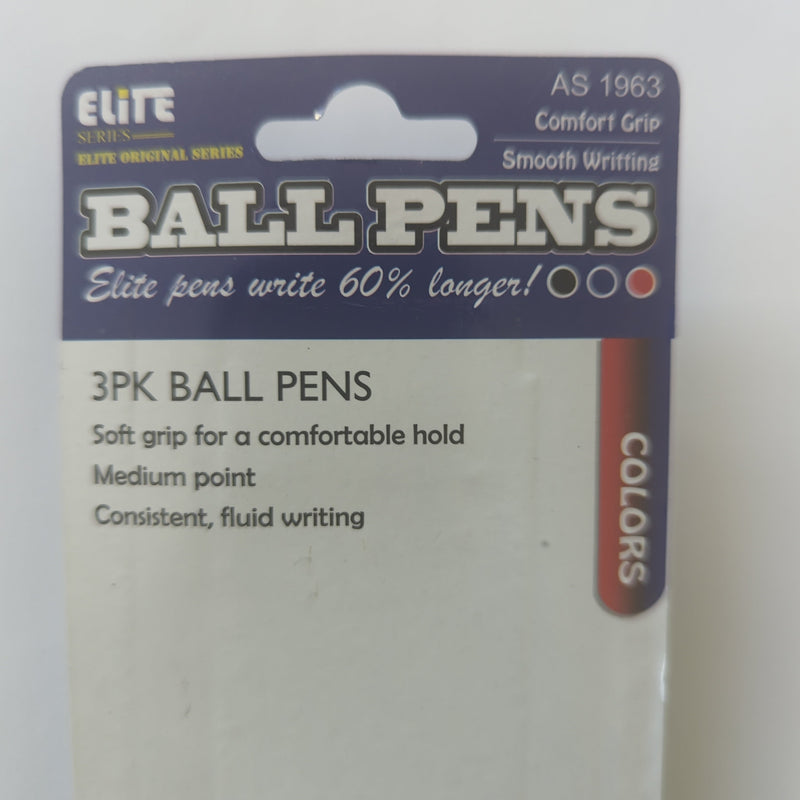 Ball pens colors 3 PK