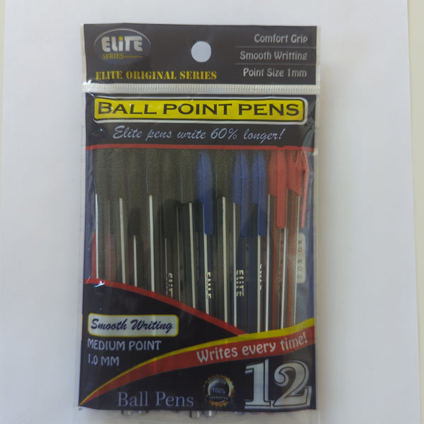 Ballpoint pens colors 1 pack of 12