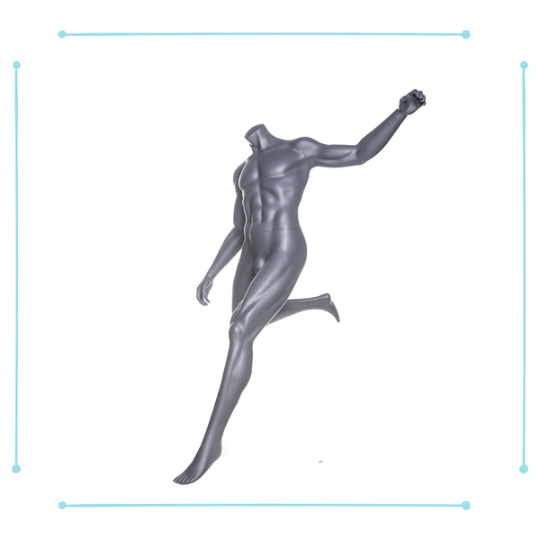 Eye Catching Male Headless Mannequin - Athletic Style - Muscular soccer player - Passing pose