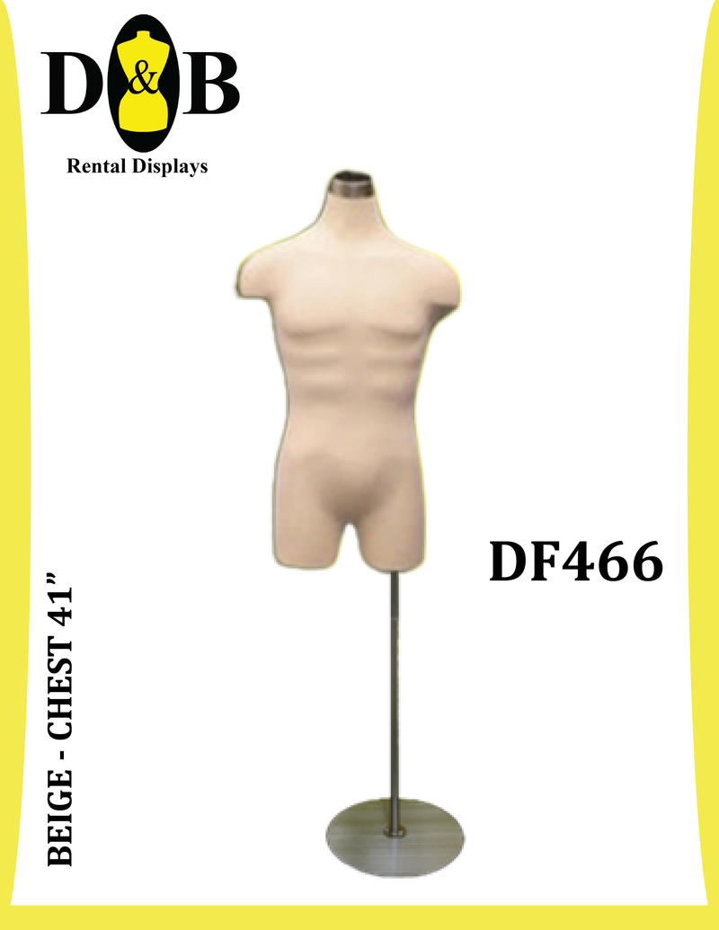 Dress Form(for pants), Beige Male, DF466