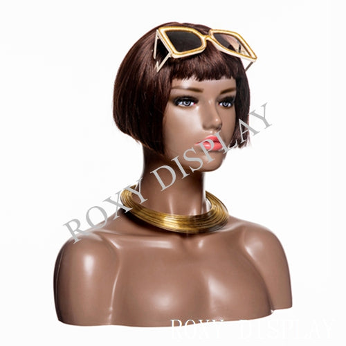 Plastic - Female mannequin head with makeup