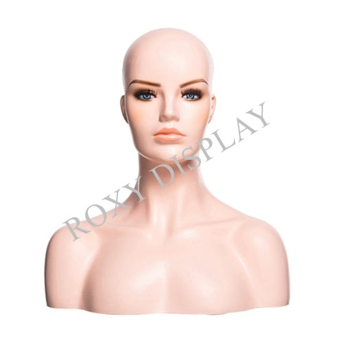 Plastic - Female mannequin head with makeup