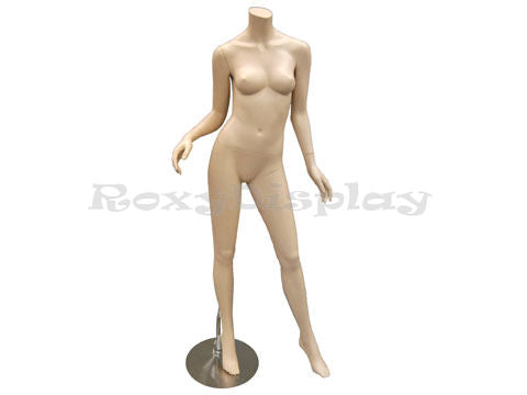 Female mannequin headless, with Lower Arms rise and legs open - NO TOE