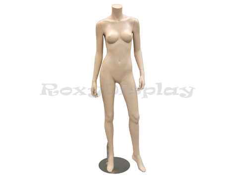 Female mannequin headless, with Arms by the side and legs open - NO TOE