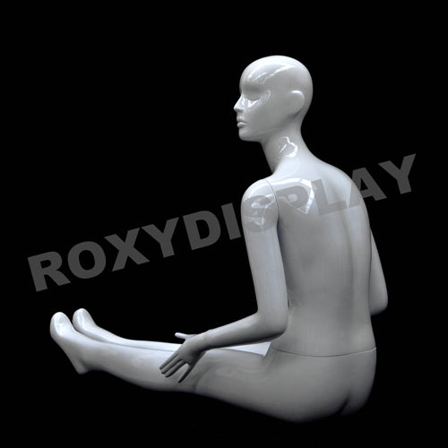 Female Abstract Head Mannequins - Elegant sitting pose