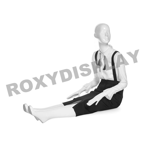 Female Abstract Head Mannequins - Elegant sitting pose