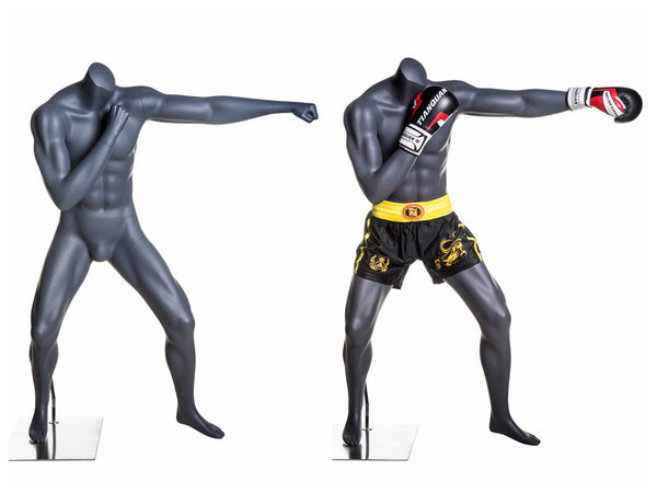 Eye Catching Male Headless Mannequin - Athletic Style - Boxing pose