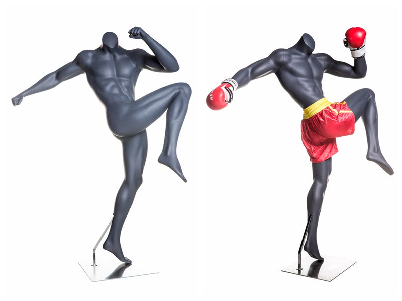 Eye Catching Male Headless Mannequin - Athletic Style - Boxing pose