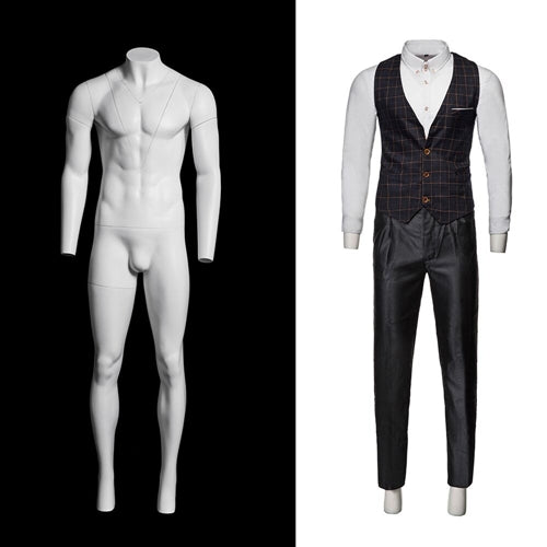 Male Invisible Mannequin with magnetic fittings - Nice figure and arms - Removable neck and arms