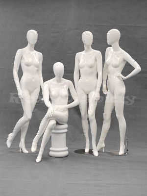 Egg Head mannequin with new high heel feet feature (removeable heel)