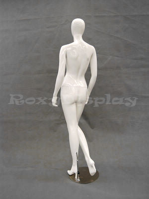 Egg Head mannequin with new high heel feet feature (removeable heel)