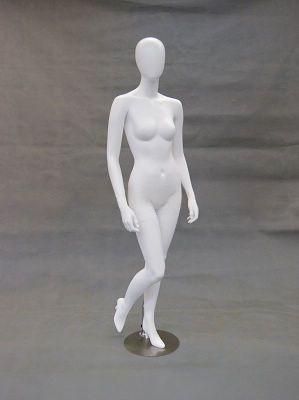 Egg Head mannequin with new high heel feet feature (removeable heel)