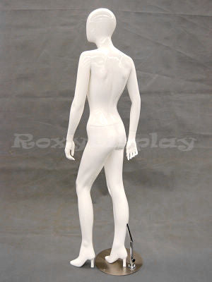 Egg Head mannequin with new high heel feet feature (removeable heel)