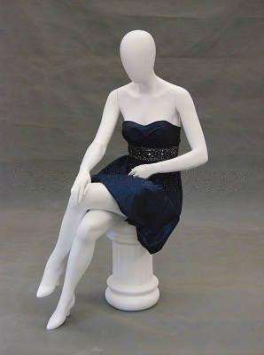 Egg Head mannequin with new high heel feet feature (removeable heel)