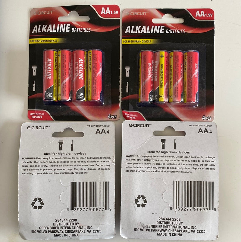 AA 1.5v Alkaline Batteries