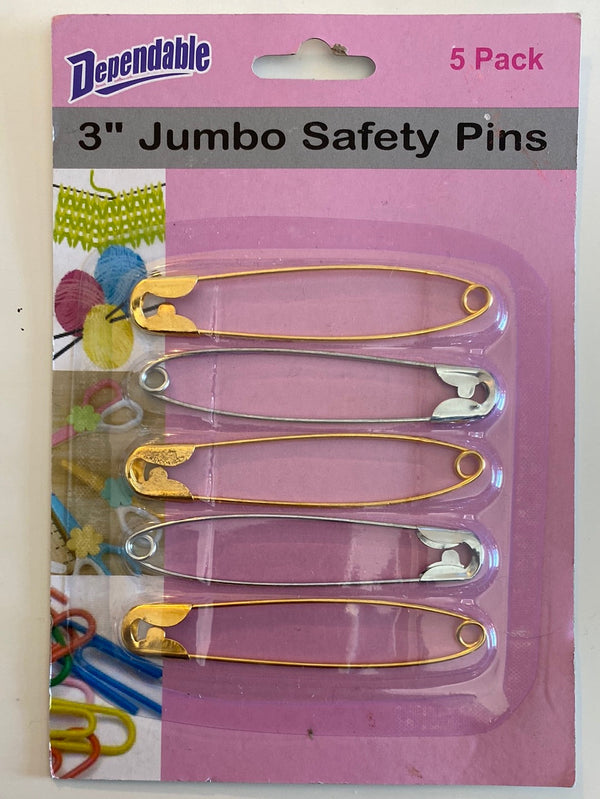 Jumbo Safety Pins (3”)