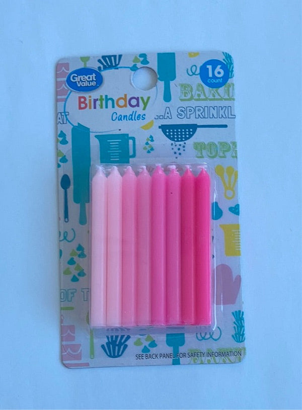 Birthday candles pink