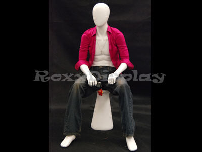 Egg Head Male Mannequin - Fiberglass construction