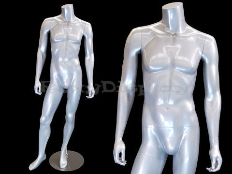 Male mannequin - Fiberglass construction - Steel base included - With Arms by Side