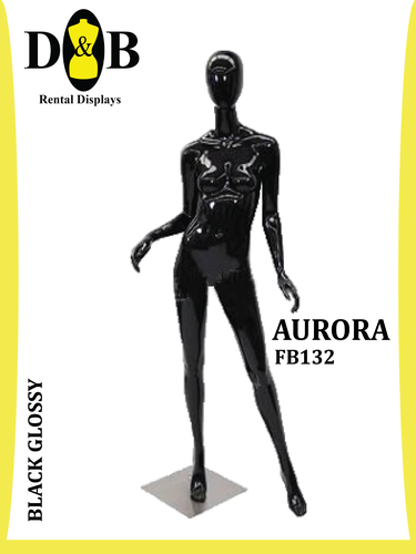 Egghead Full Body Black Glossy Female AURORA FB132