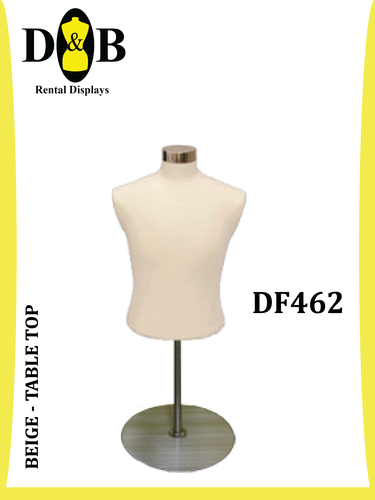 Dress Form-Table Top (For Shirt), Beige, Male, DF462