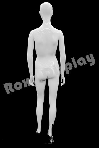 Female Abstract Head Mannequins - Standing pose with straight legs