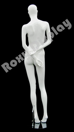 Female Egg Head Mannequin - Standing Pose with hands behind the back