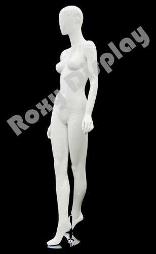 Female Egg Head Mannequin - Standing Pose - Cross legged