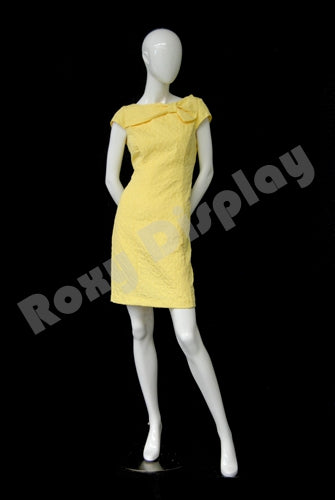 Female Egg Head Mannequin - Standing Pose with hands behind the back