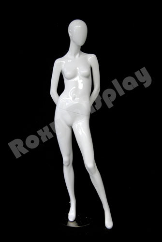 Female Egg Head Mannequin - Standing Pose with hands behind the back