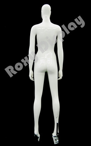 Female Abstract Head Mannequins - Standing pose with straight legs