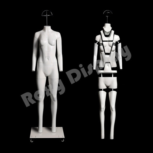 Female Invisible Mannequin with magnetic fittings - Nice figure and arms - Round neck.