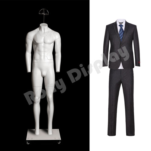 Male Invisible Mannequin with magnetic fittings - Nice figure and arms - Removable neck and Arms