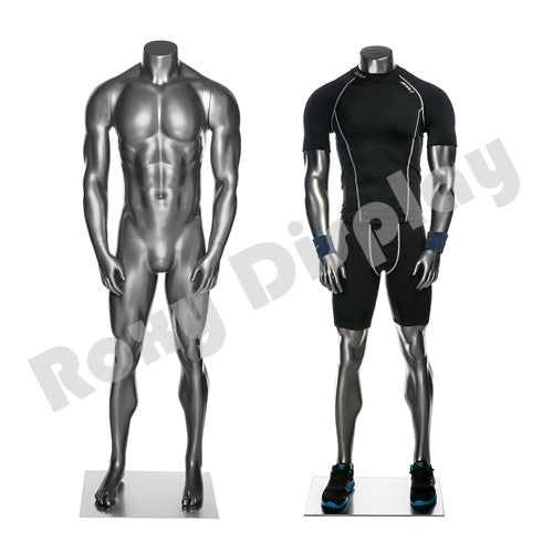 Eye Catching Male Headless Mannequin - Athletic Style - Strong and muscular body - Standing Pose