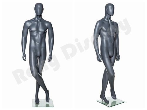 Eye Catching Male Abstract Style Mannequin - Standing pose with legs crossed