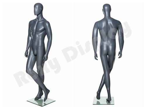 Eye Catching Male Abstract Style Mannequin - Standing pose with legs crossed