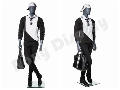 Eye Catching Male Abstract Style Mannequin - Standing pose with legs crossed