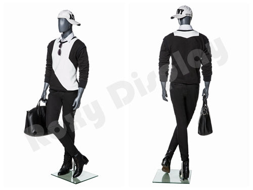 Eye Catching Male Abstract Style Mannequin - Standing pose with legs crossed